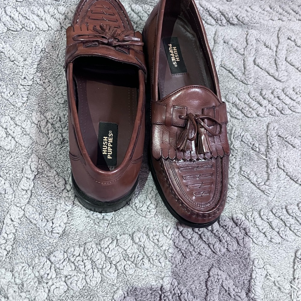 Hush Puppies Men's Tassel Loafers in Rich Brown - Picture 4 of 8